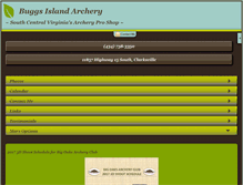 Tablet Screenshot of buggsislandarchery.com
